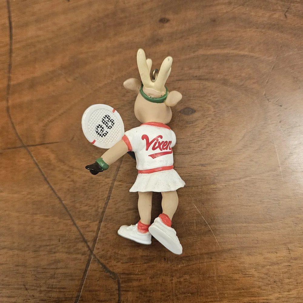 Hallmark 1989‎ Reindeer Champs Vixen Ornament Tennis Sports Handcrafted
